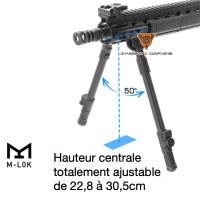 Bipied carabine compatible magpul utg leapers 22 8 a 30 5cm1