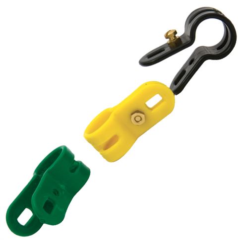 Attache plastique oie a vis ou pas noir vert marron 16 mm 18 mm chasseur et compagnie