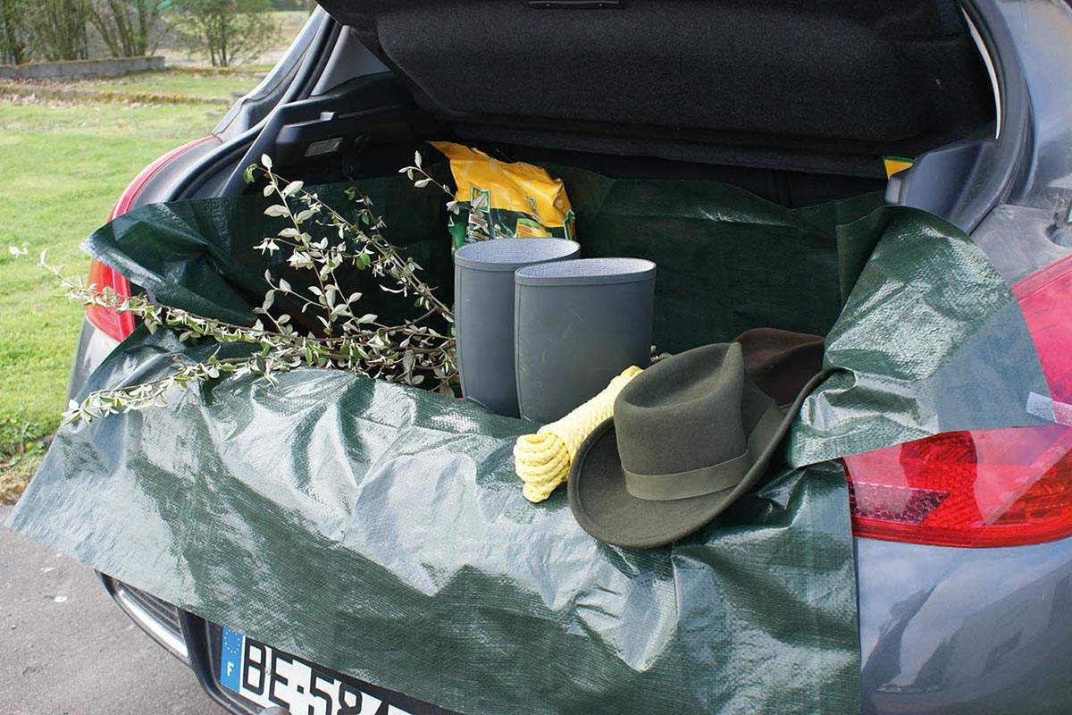 Bache de protection coffre de voiture automobile universelle chasseur et compagnie