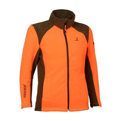 Blouson de chasse enfant en polaire orange marque percussion