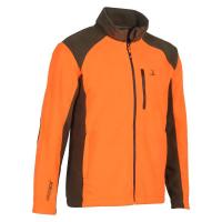 Blouson de chasse percussion polaire chasse cor orange fluo 1