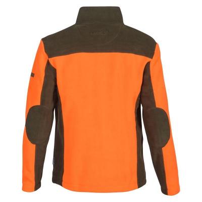 Blouson de chasse percussion polaire chasse cor orange fluo 1