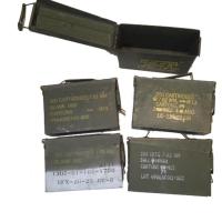 Boite a munition de surplus originale en me tal pour 7 62mm
