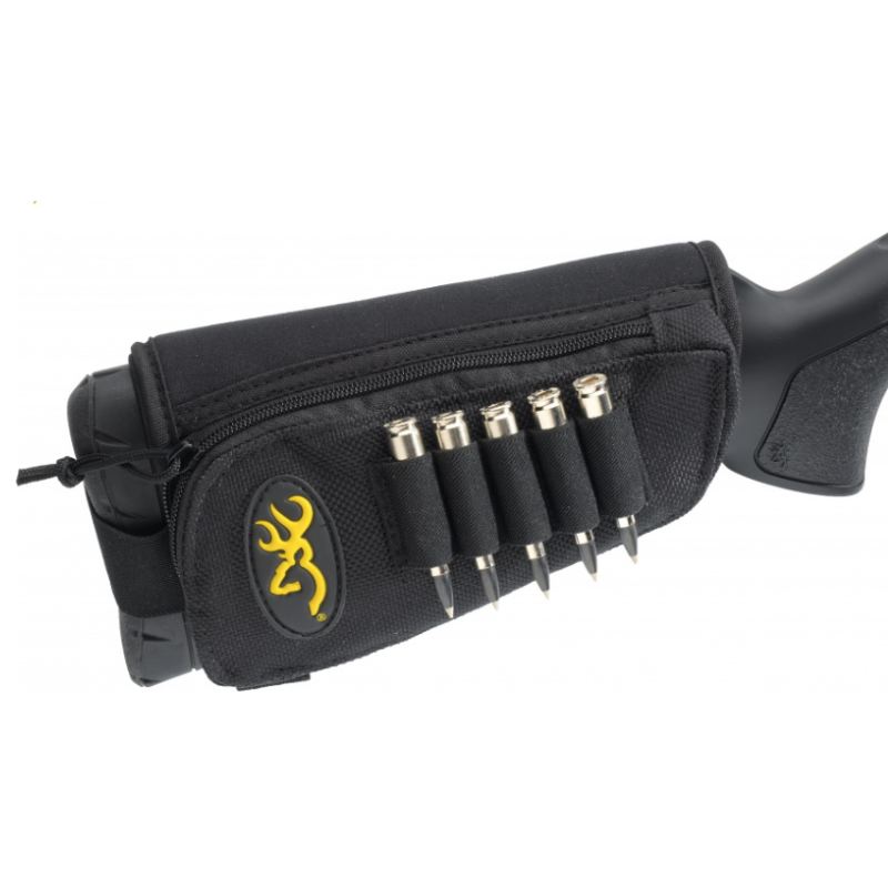 Cartouchie re de crosse 5 balles browning noire avec une poche