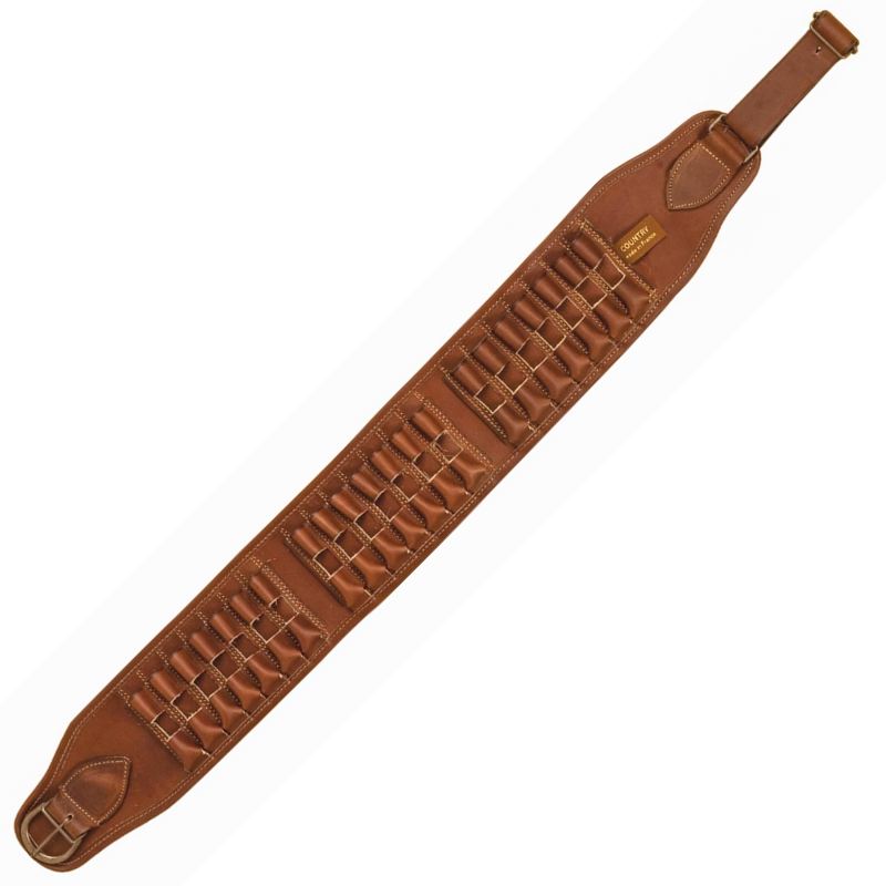 Cartouchie re pour 21 balles en cuir marron country sellerie