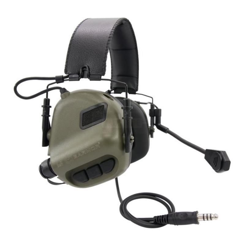 Casque e lectronique earmor m32 kaki avec micro communication