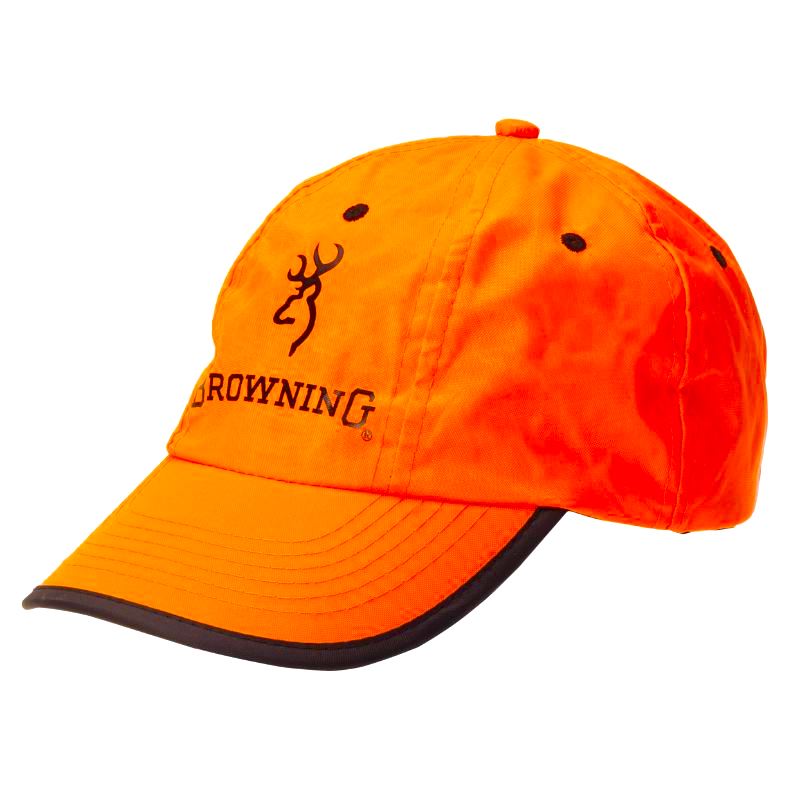 Casquette browning orange fluo toile pas che re pour chasse