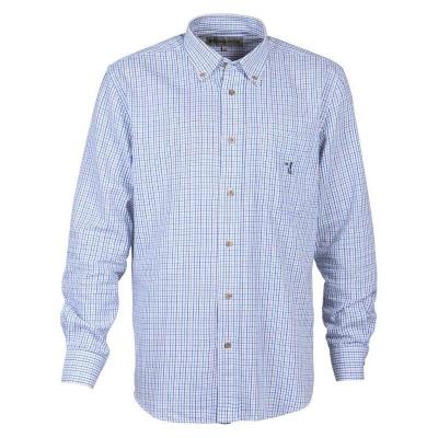 Chemise percussion petits carreaux bleue