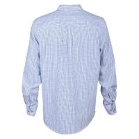 Chemise percussion petits carreaux bleue1