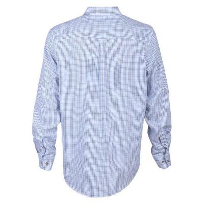 Chemise percussion petits carreaux bleue