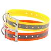 Collier chien polyure thane re fle chissant nuit jaune orange