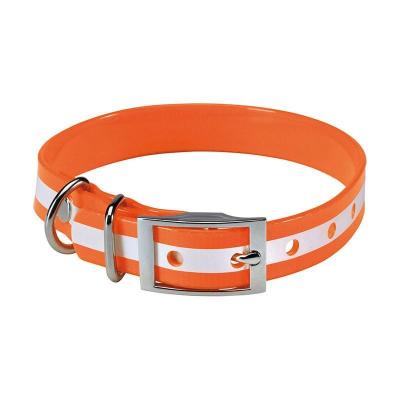 Collier phosphorescent pour chien de nuit orange stepland