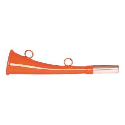 Corne de chasse en me tal plate orange 20cm stepland