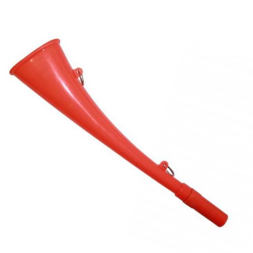 Corne trompe de chasse verney carron en plastique orange 26 cm