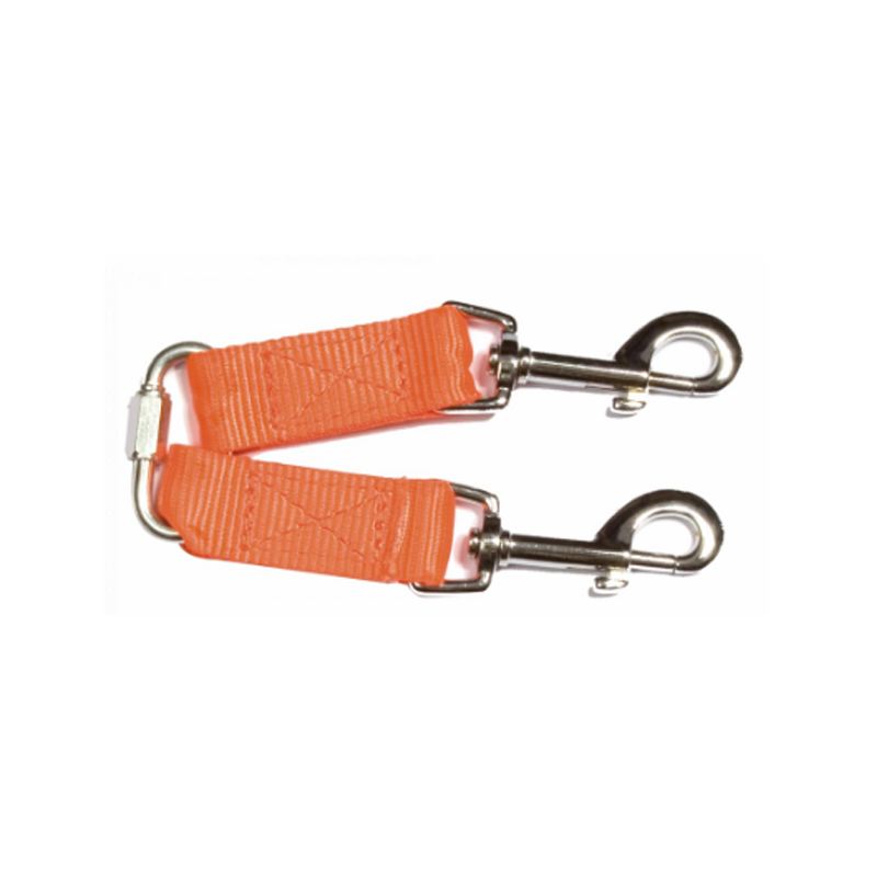 Coupleur laisse accoupleur 2 petits chiens solide orange nylon