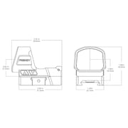 Dimensions vector frenzy f3 6moa red dot sight