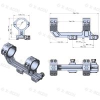 Dimensions collier cantilever vector optics pour lunette de 30mm