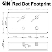 Dimensions footprint vector frenzy f3 6moa red dot sight