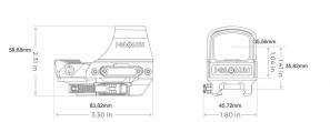 Dimensiosn holosun hs510c