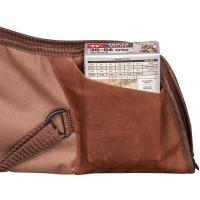 Fourreau a fusil 130 cm marron en tissus poche cartouche1
