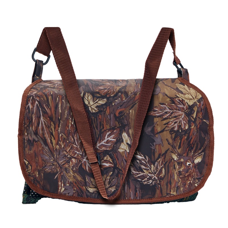 Gibecie re carnier en toile avec camouflage feuillage marron 1