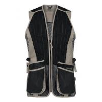 Gilet Ball-trap et tir sportif Percussion noir et beige