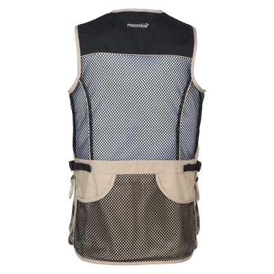 Gilet ball trap et tir sportif percussion noir et beige 1