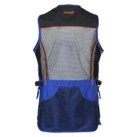 Gilet ball trap percussion bleu noir chasseur et compagnie 2