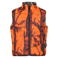 Gilet chasse re versible percussion ghostcamo blaze feuille1