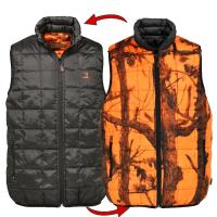 Gilet chasse re versible percussion warm ghostcamo blaze noir