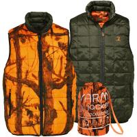 Gilet chasse re versible percussion warm kaki ghostcamo blaze