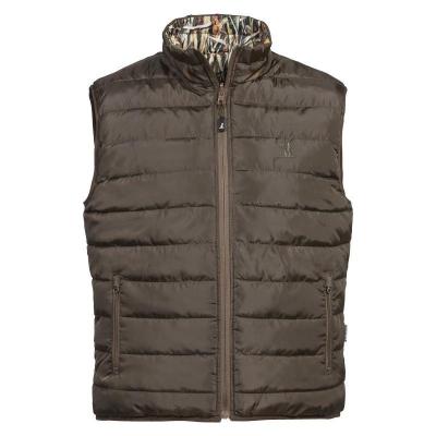 Gilet chasse re versible percussion warm marron ghostcamo wet 1