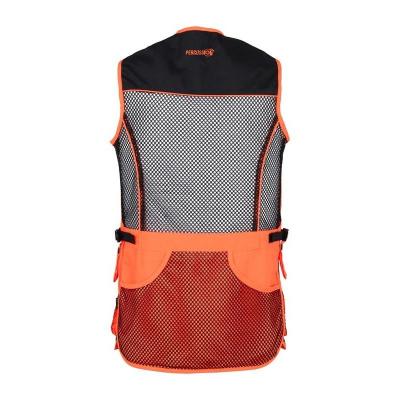 Gilet de ball trap percussion orange chasseur et compagnie
