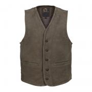 Gilet de chasse cuir de vache club interchasse brice marron