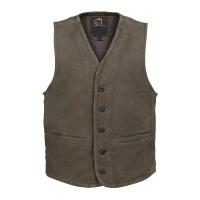 Gilet de chasse cuir de vache club interchasse brice marron