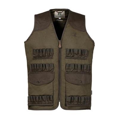 Gilet de chasse kaki percussion savane maxi tubes