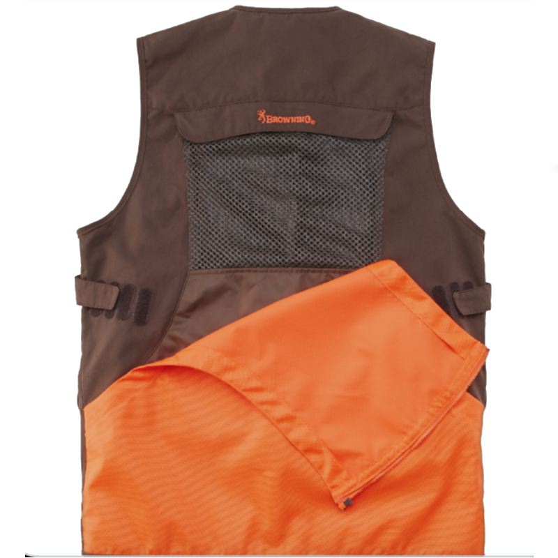 Gilet de chasse upland hunter hi vis 2 browning avec ventilation dos