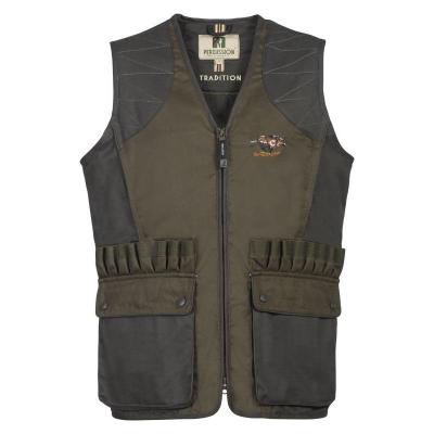 Gilet percussion tradition broderie sanglier en polycoton