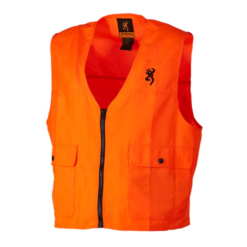 Gilet securite de chasse blaze overlay orange fluo Browning