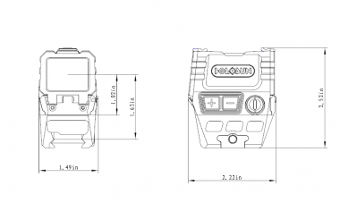 Holosun aems core red dimensions