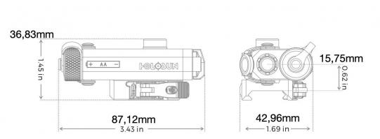 Holosun laser 117ir dimensions