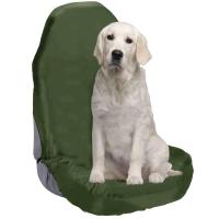 Housse de sie ge de voiture imperme able kaki pour chien sale