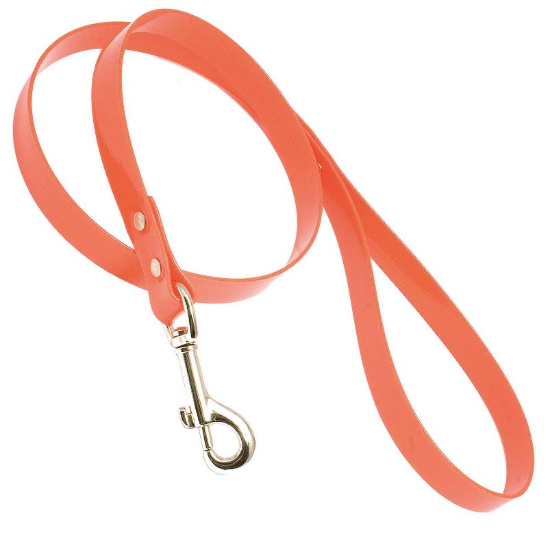 Laisse en hiflex orange fluo 1 05m pour chien de chasse