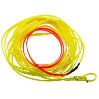 Longe pour chien 10m en biothane country orange fluo jaune