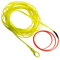 Longe pour chien 10m en biothane country orange fluo jaune1