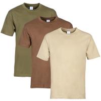 Lot de 3 tee shirt percussion idaho kaki beige marron