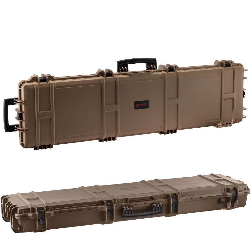 Mallette beige waterproof pour arme 130 x 32 x 12 5 cm1