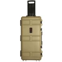 Mallette waterproof pour arme 75 x 33 x 13 cm tan roullette