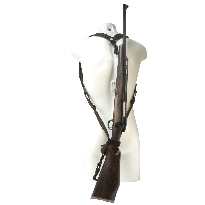 Niggeloh bretelle carabine de dos en neoprene chasse montage