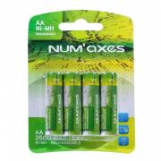 Piles rechargeables aa lr6 de pie ge photographique num axes